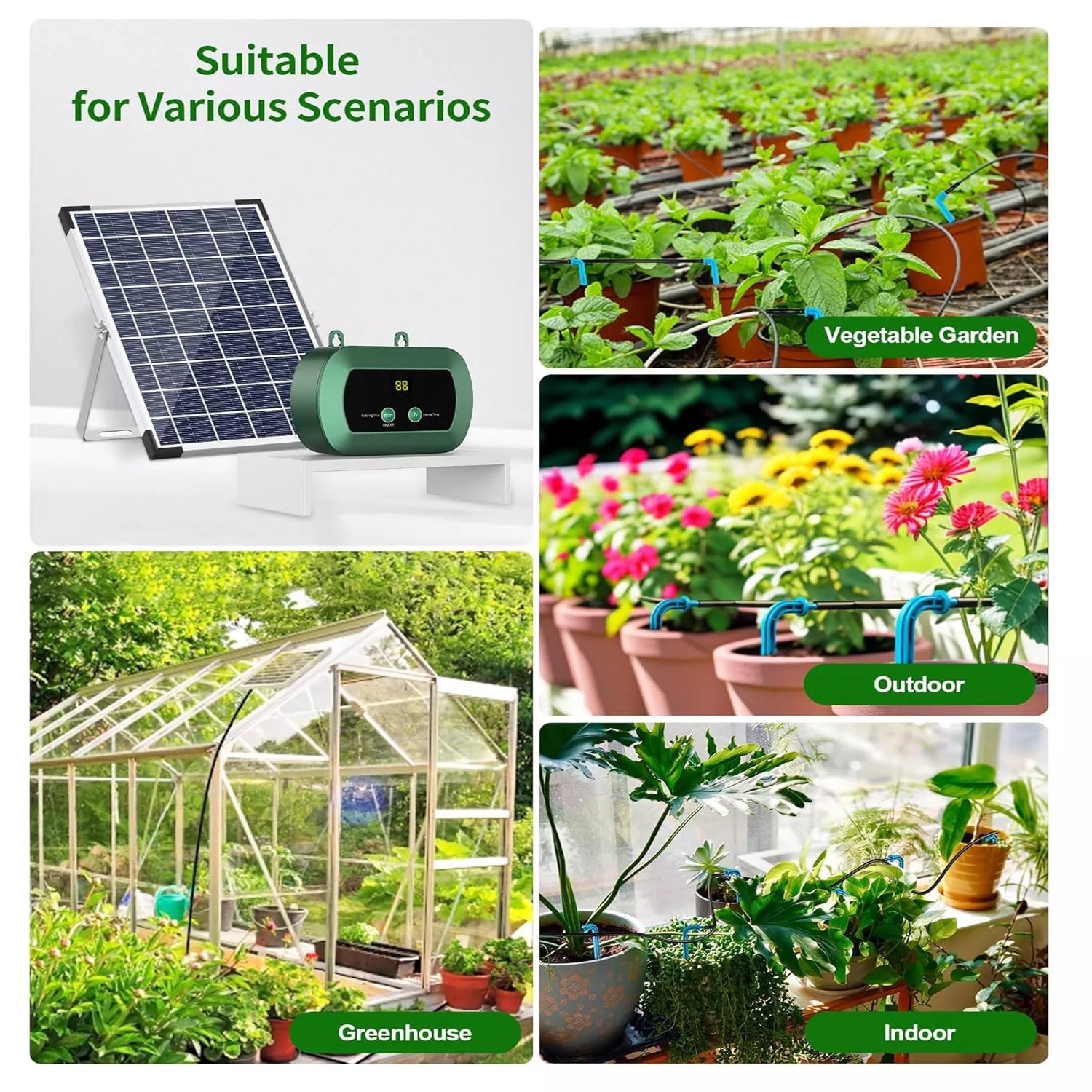 Solar Hydroponics Equipment Smart Controller Dripper Irrigation System Micro Drip