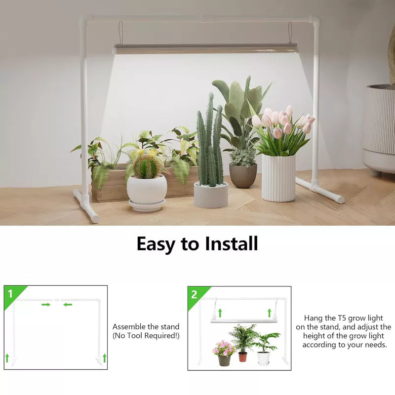 Seed Starter Light Kit 5000K White Full Spectrum LED Plant Growing Lamp