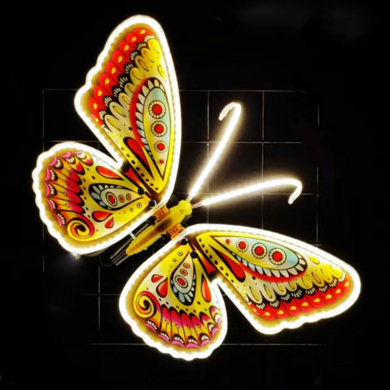 3D LED Butterflies Decorations Lights with Movement Scenic Garden Dynamic Wings