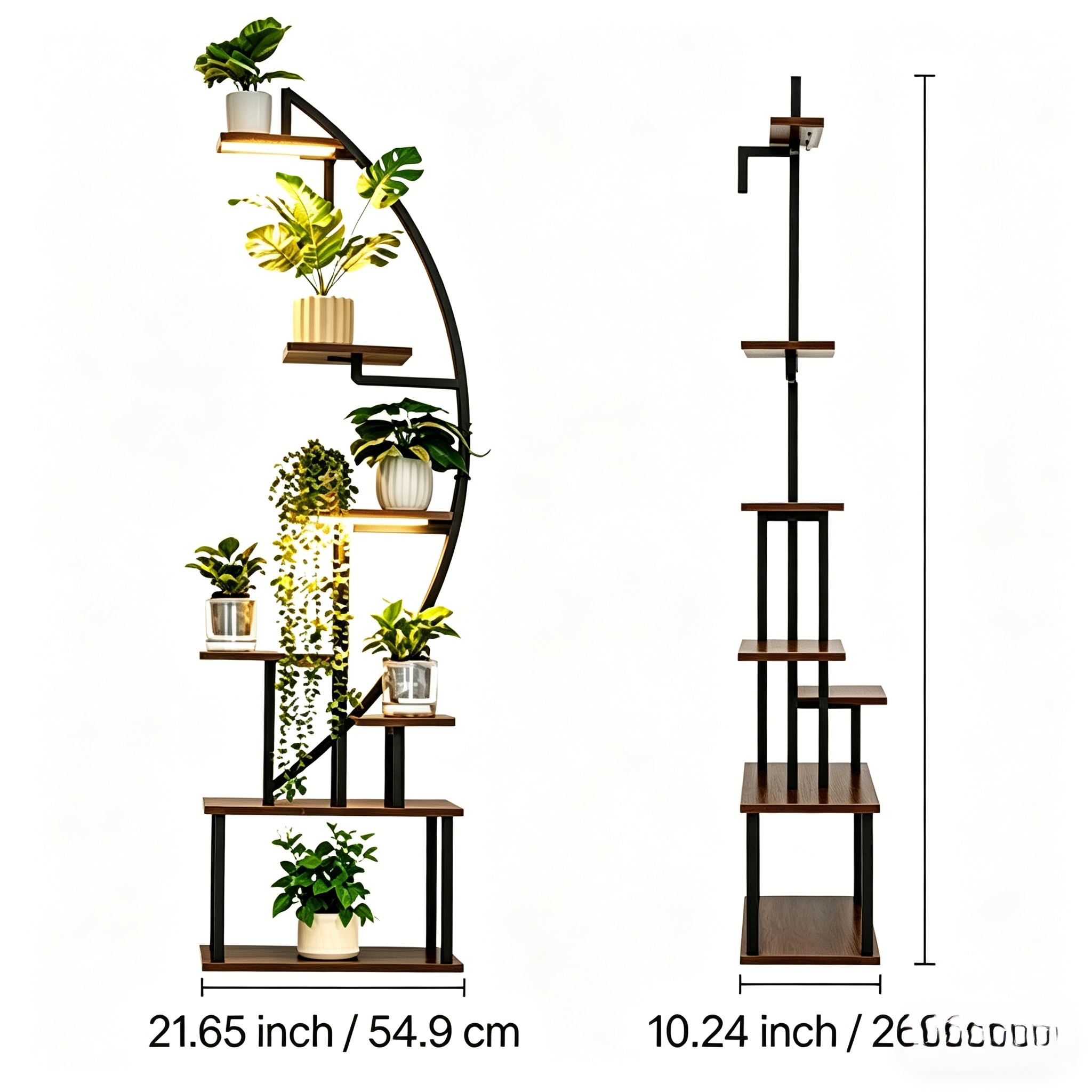 Plant Stand Indoor with Grow Lights 65.5 in Tall 7-Tiered