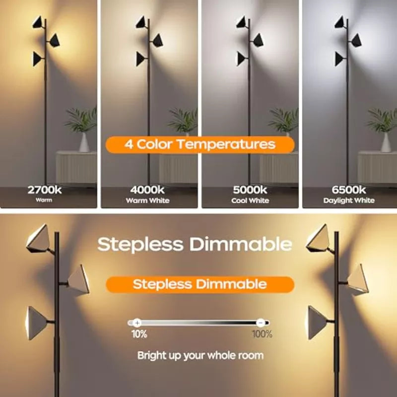 36W Color Changing RGBCW LED Tree Floor Lamp