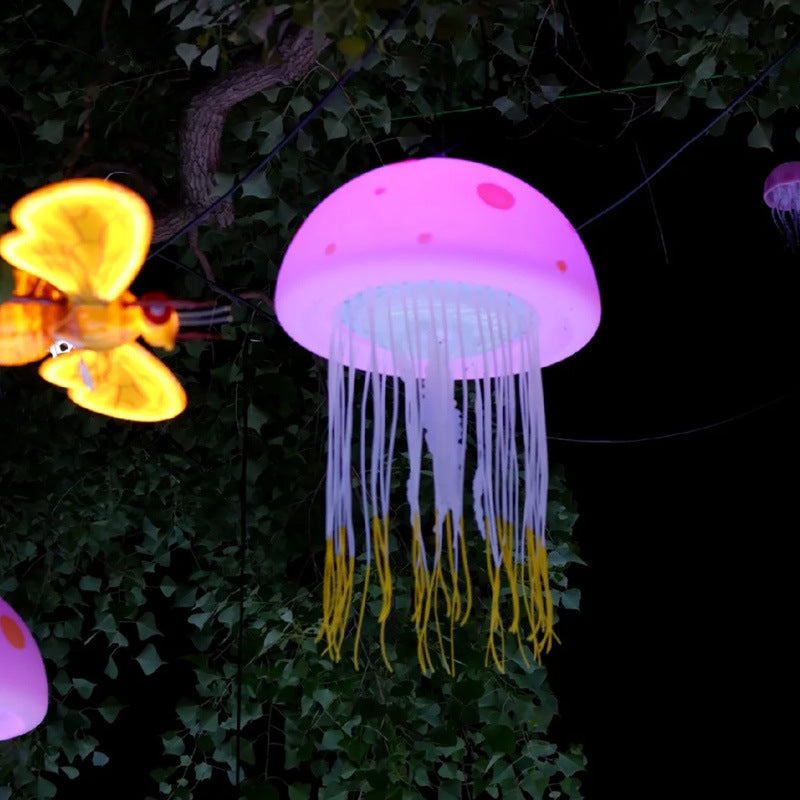 Outdoor Luminous Jellyfish Lights Park Hanging Tree Lights Dynamic Color