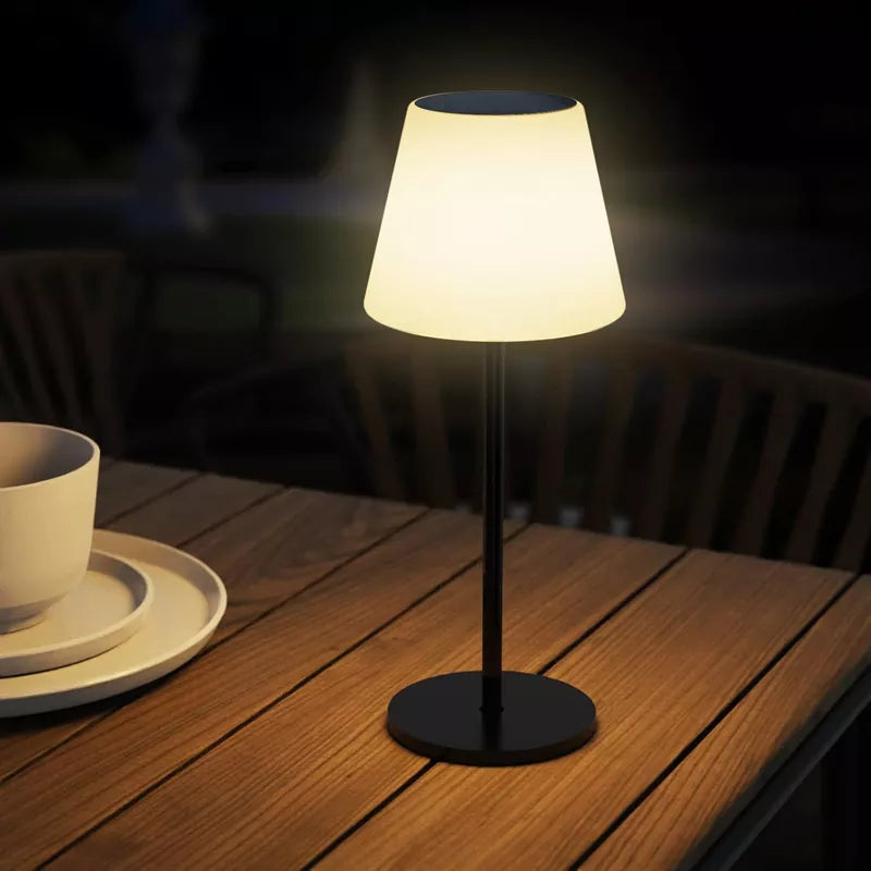 Solar Table Lamp Outdoor Cordless with Light Sensor