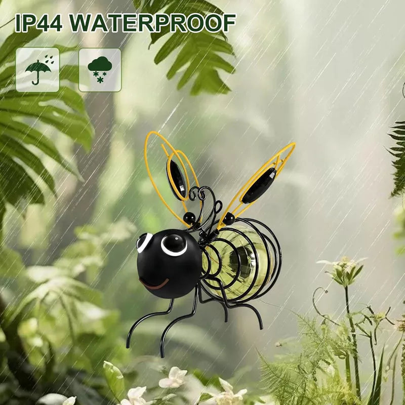 Hanging Bee Solar Garden Lights Decor for Outside (2 PCS)