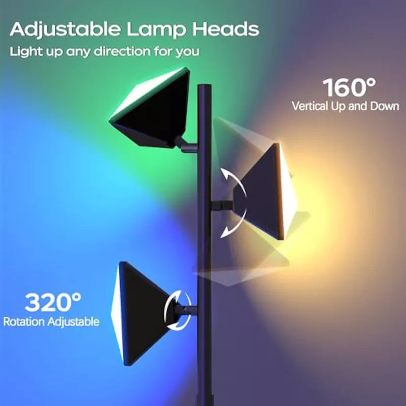 36W Color Changing RGBCW LED Tree Floor Lamp