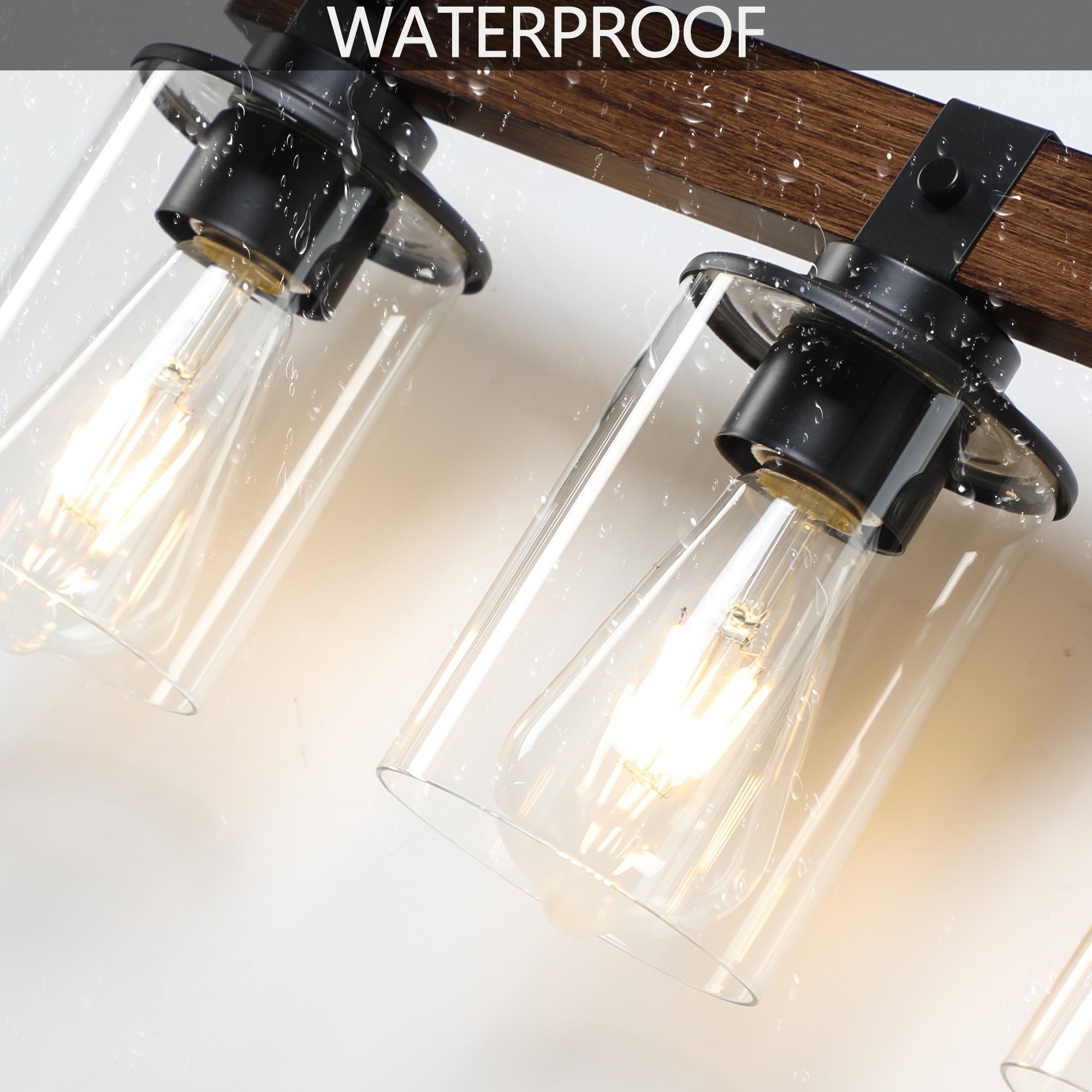 35" Rustic 5-Light Vanity Light Industrial Bathroom Wall Sconce