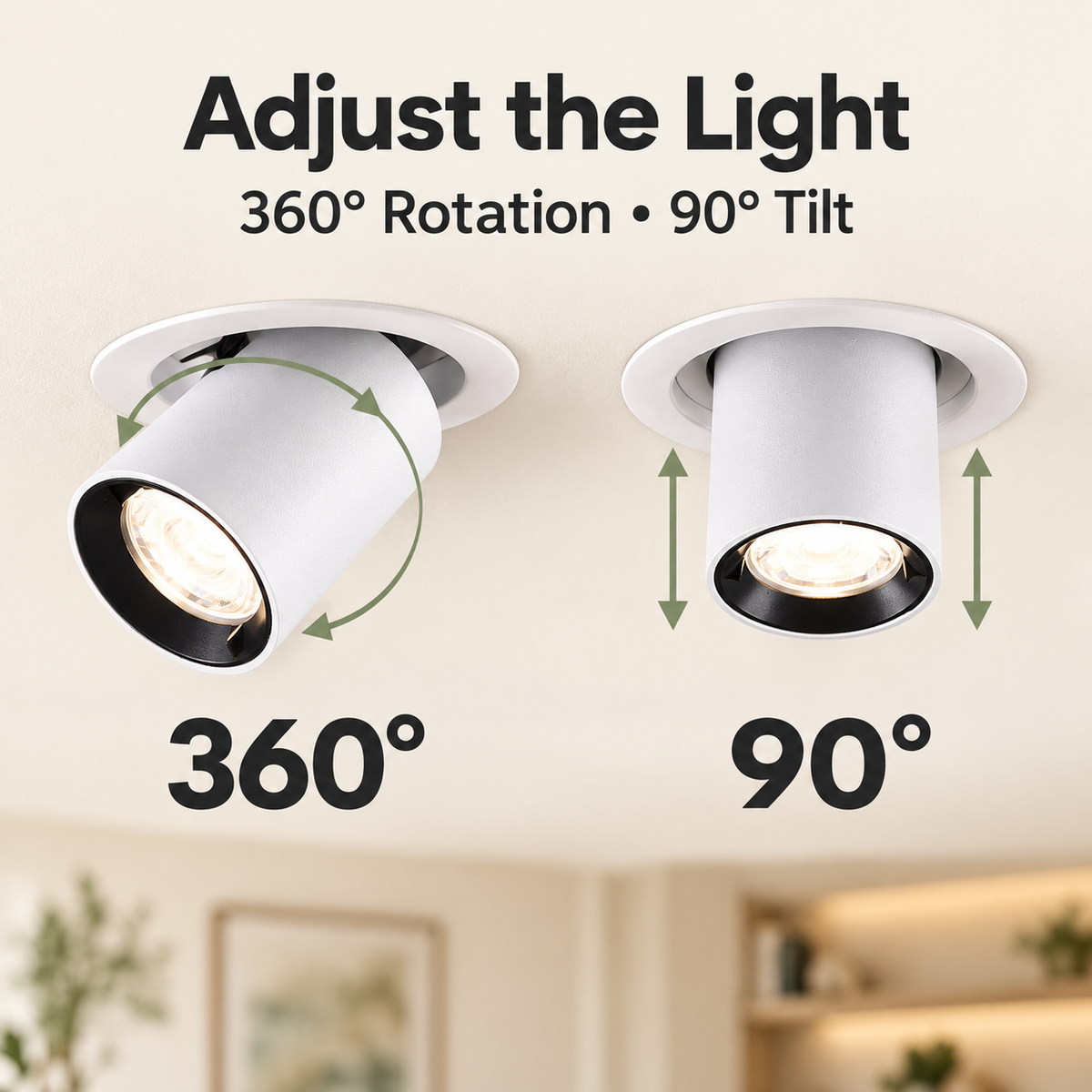Full Spectrum Adjustable Embedded Grow Light for Indoor Plants