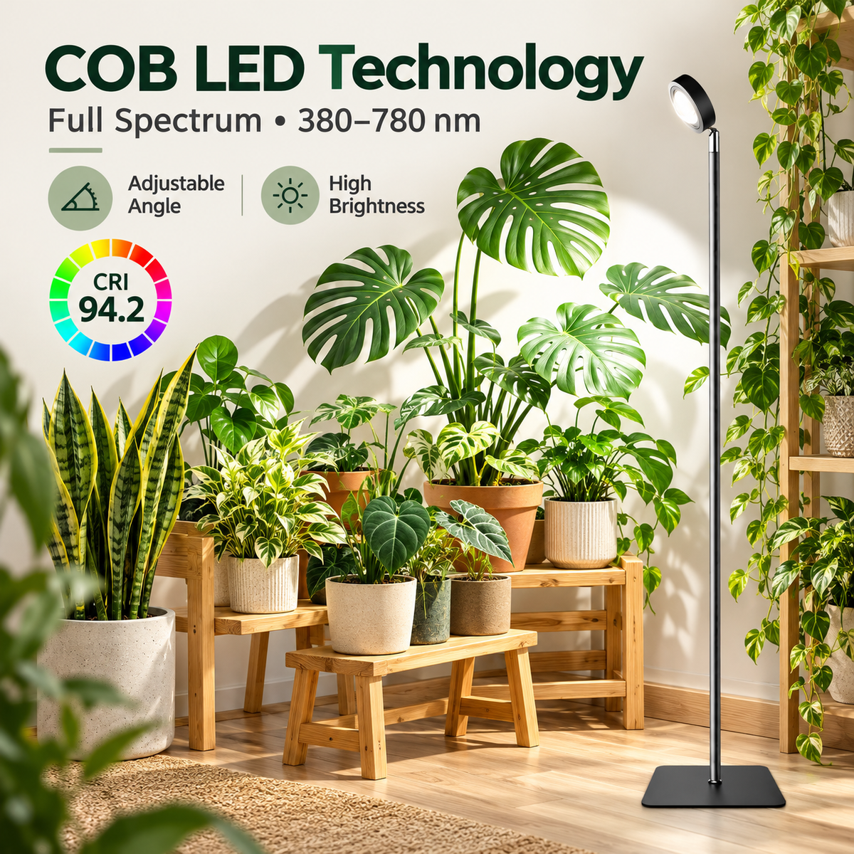20W Full Spectrum LED Grow Light Sunlight Supplement for Succulents
