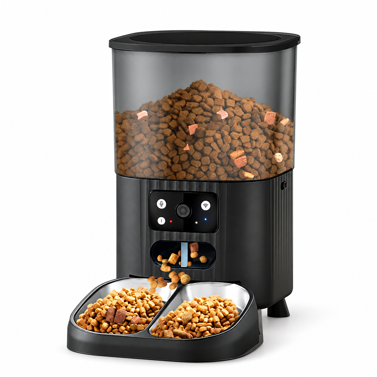 Smart WiFi Pet Auto Feeder with Camera, 4.5L Timed Portion Control -P4