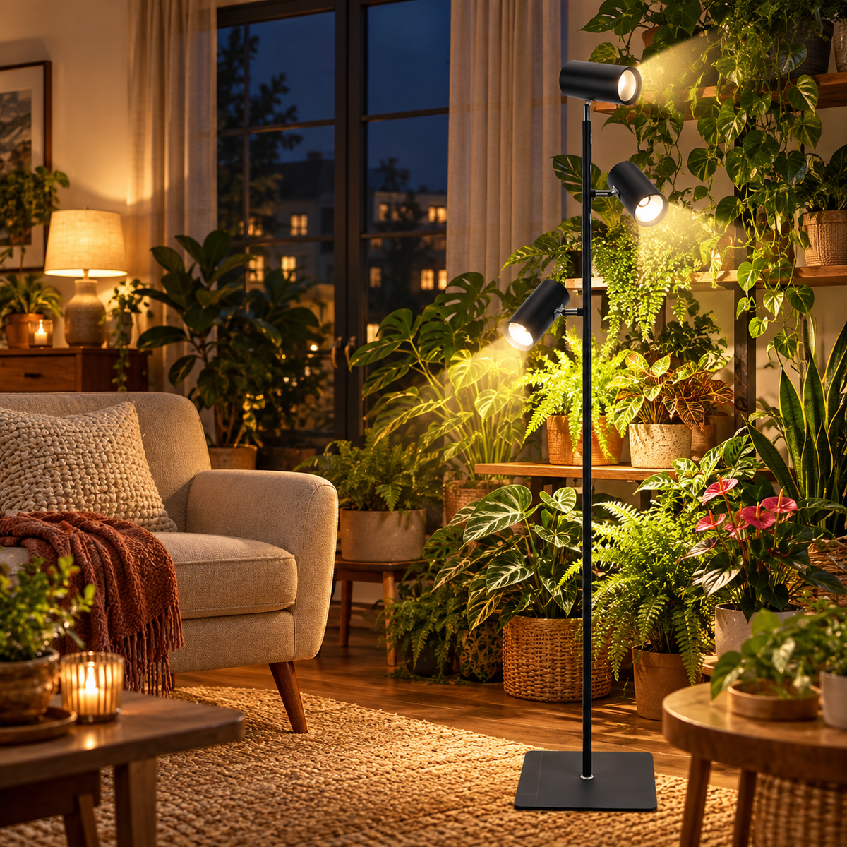 Full Spectrum LED Grow Light Floor Lamp for Indoor Plants Balcony Flowers