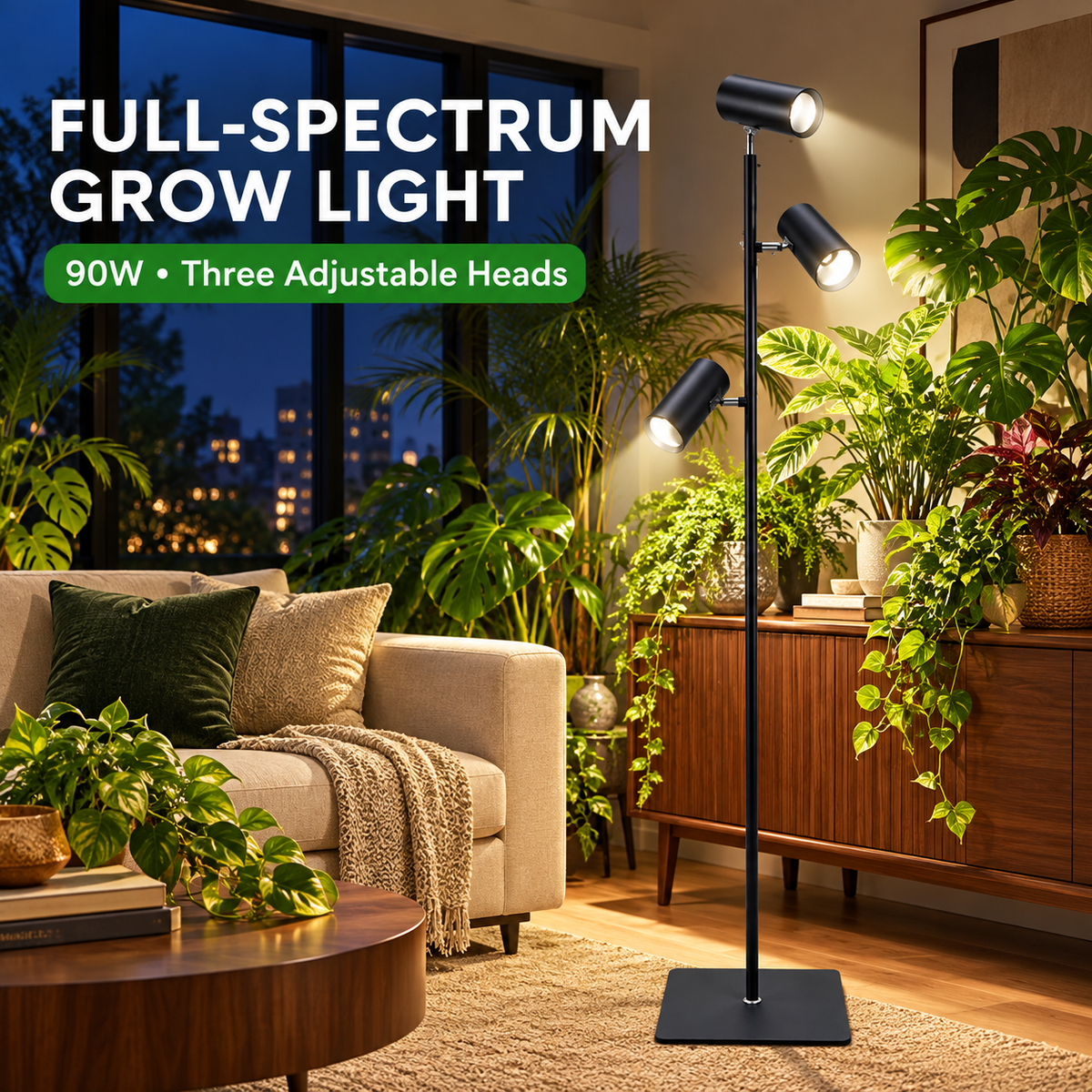 Full Spectrum LED Grow Light Floor Lamp for Indoor Plants Balcony Flowers