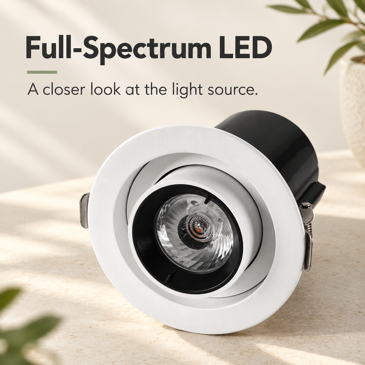 Full Spectrum Adjustable Embedded Grow Light for Indoor Plants