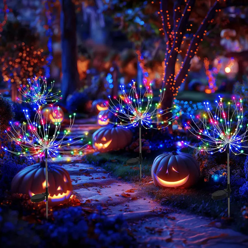 Christmas Garden Decor Solar Outdoor Flower Lights 120 LED (8 Pack)