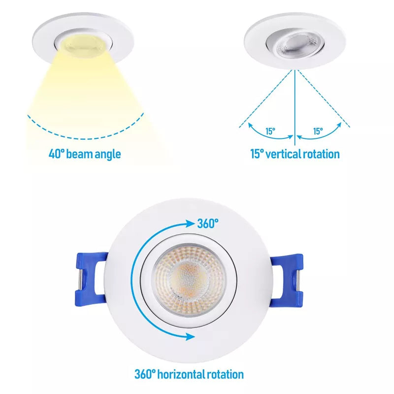 2 Inch Gimbal LED Recessed Light with Junction Box