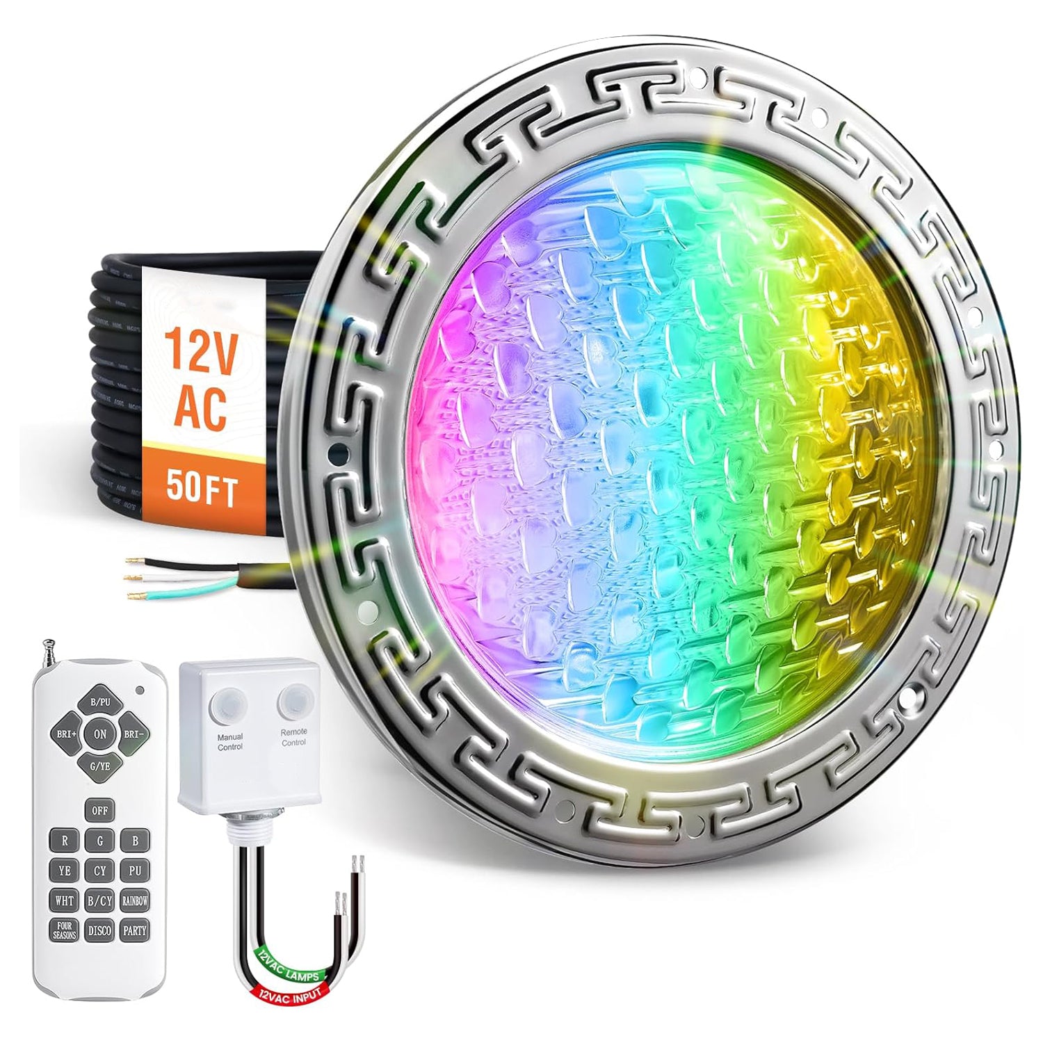 12V AC 10 inch Color Changing LED Pool Light with Remote Control