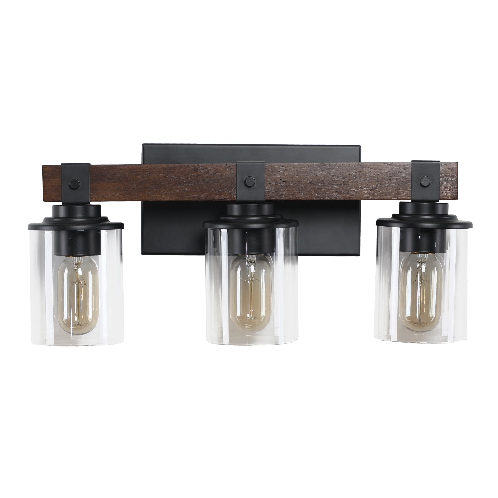 19" Rustic 3-Light Vanity Light Industrial Bathroom Wall Sconce