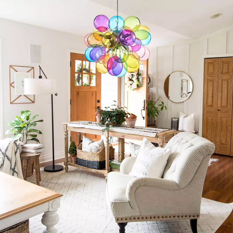 Bubbles Chandelier Hand Blown Colorful Glass Balloon-T7