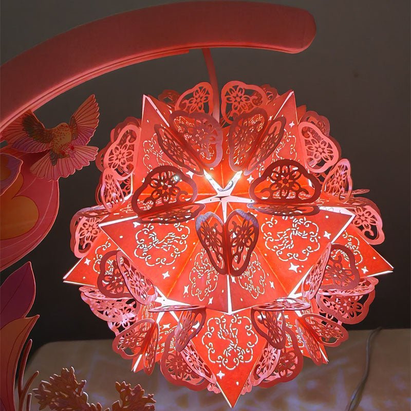 DIY Jungle Deer Paper Carving Lamp Assembly Night Light Bedside Ornaments - ktvhomes