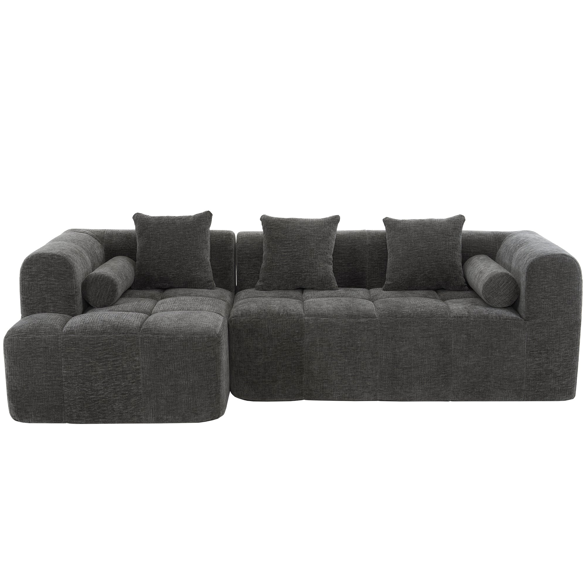 Compression Sofa Convertible Floor Sofa Bed with Fixed-Shape Frame