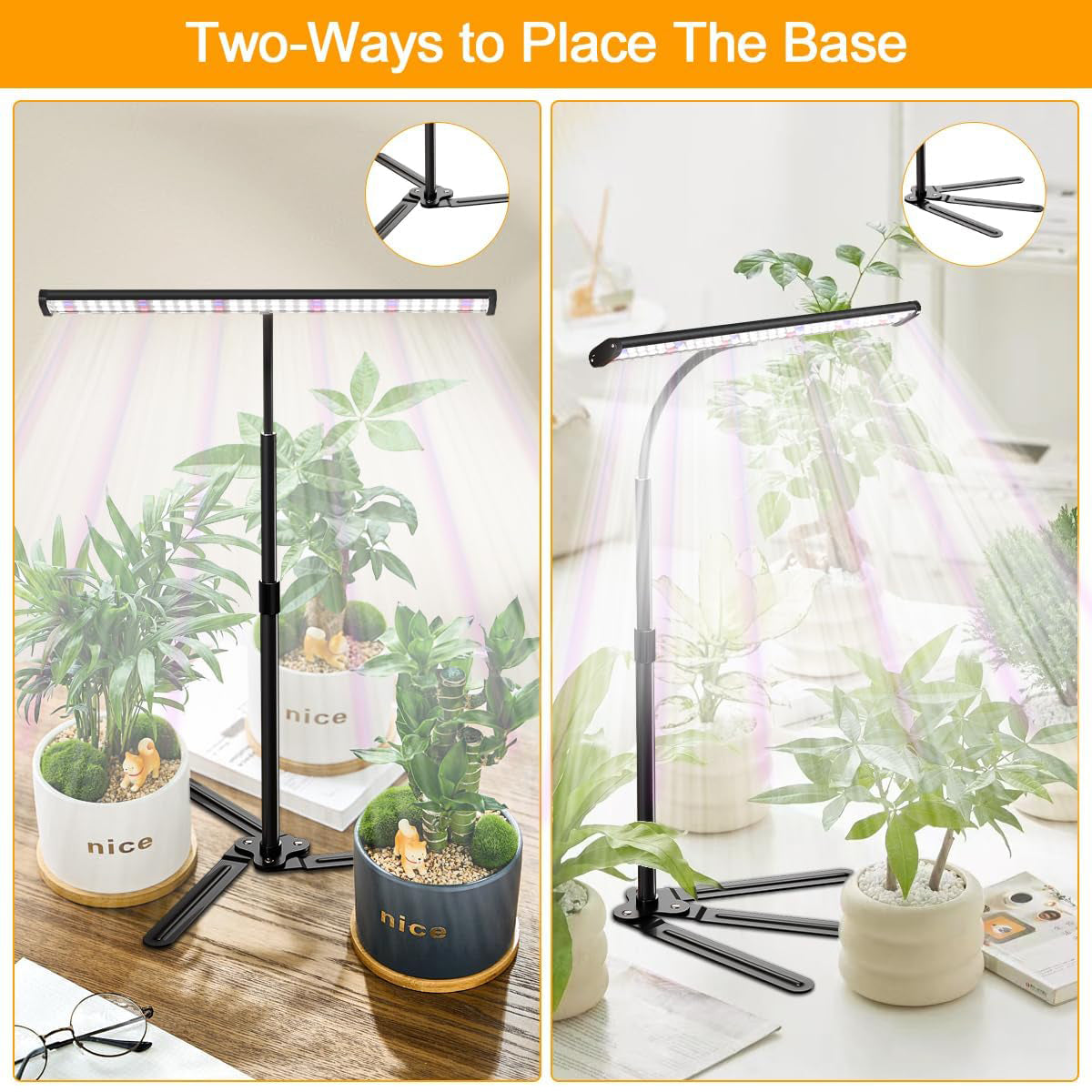 6000K 108LEDs Full Spectrum Plant Lamp with Timer 4/8/12Hrs