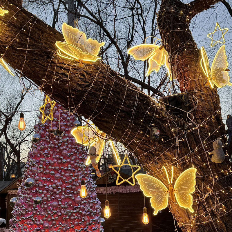 3D LED Butterflies Decorations Lights with Movement Scenic Garden Dynamic Wings