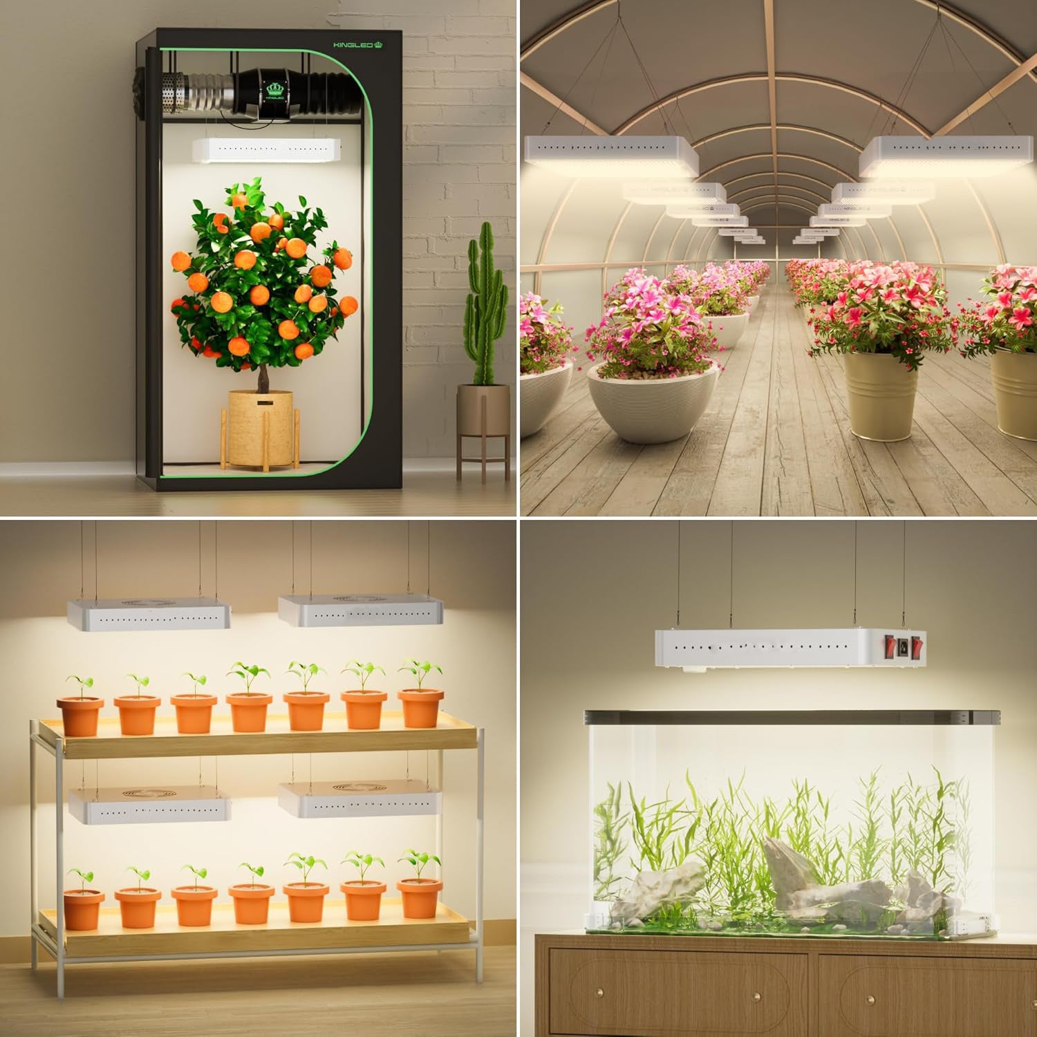 1000 LED Grow Lights with Yield LEDs 2x2ft for Indoor Hydroponic Seeds Plants