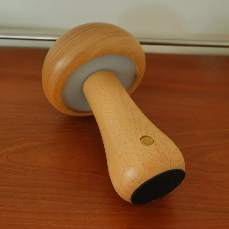 Wooden Mushroom Table Lamp