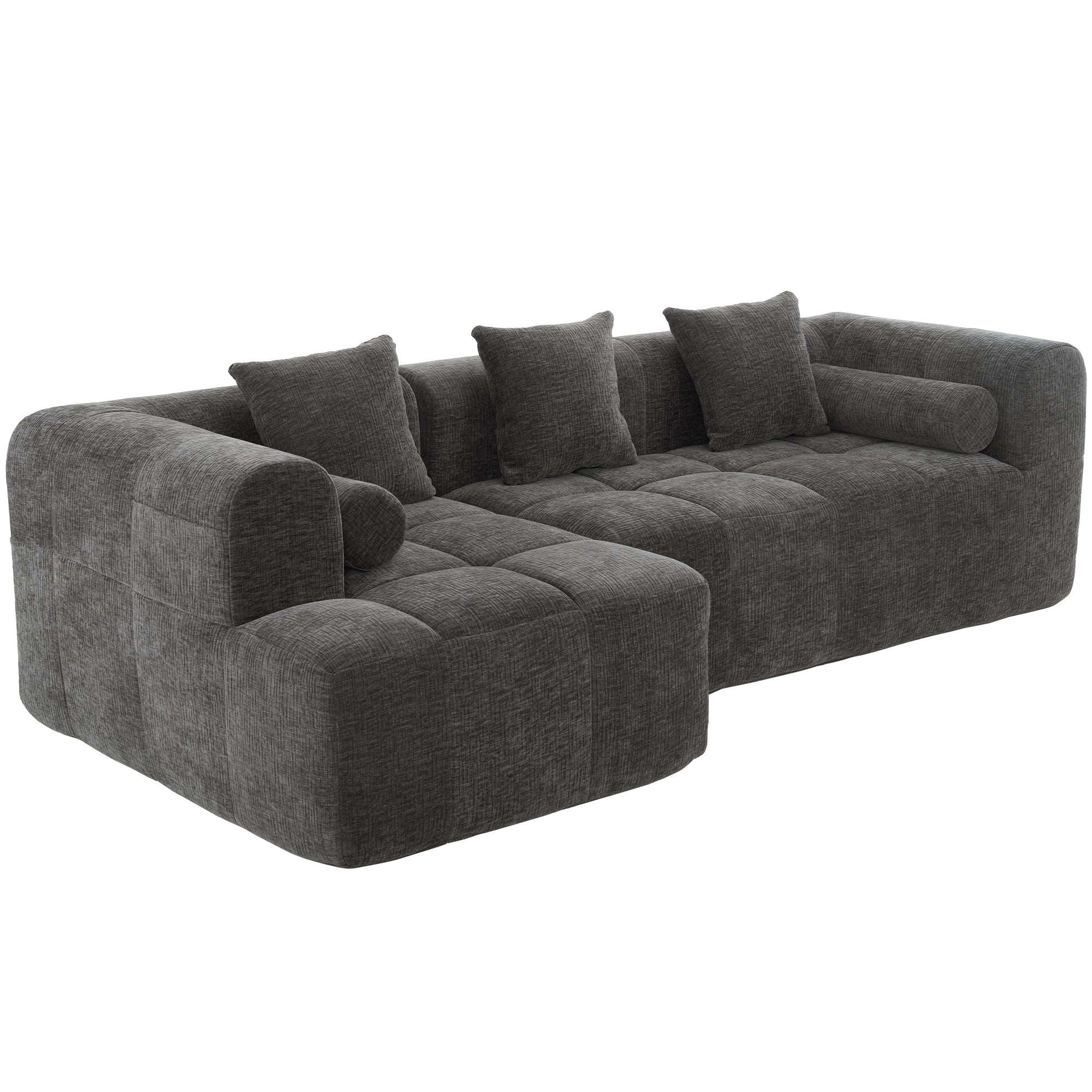 Compression Sofa Convertible Floor Sofa Bed with Fixed-Shape Frame