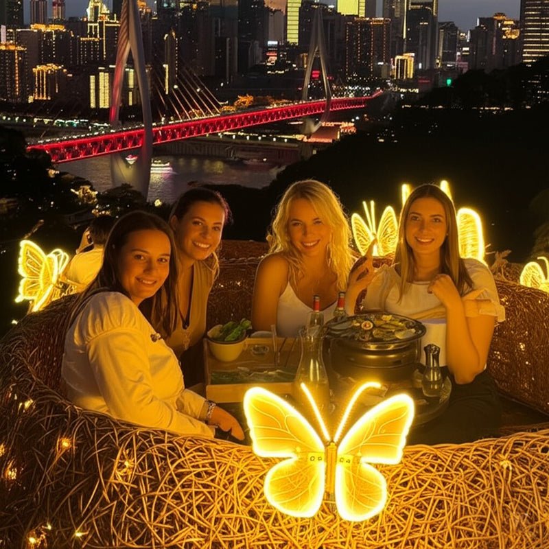 3D LED Butterflies Decorations Lights with Movement Scenic Garden Dynamic Wings
