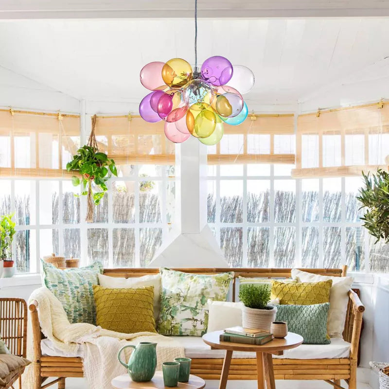 Bubbles Chandelier Hand Blown Colorful Glass Balloon-T7