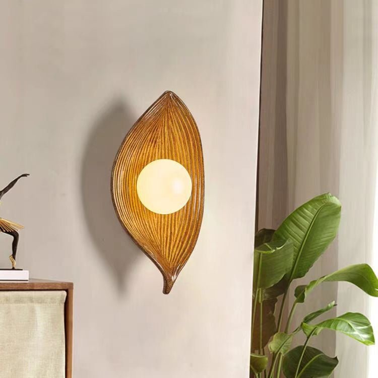 Shell Leaf Resin LED Wall Lamps - ktvhomes