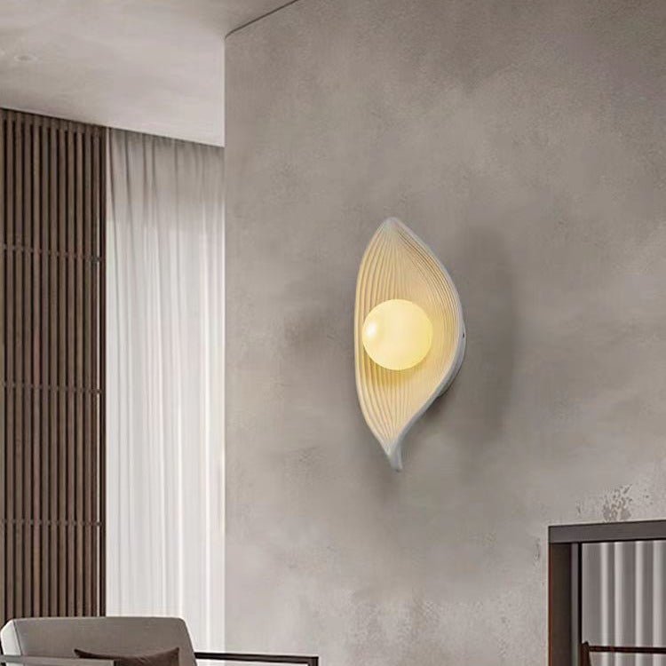 Shell Leaf Resin LED Wall Lamps - ktvhomes