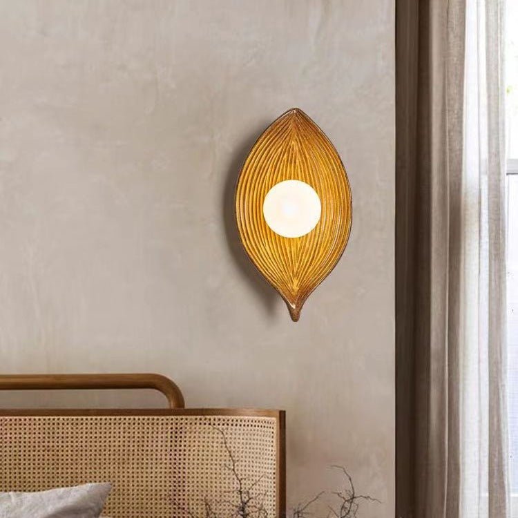 Shell Leaf Resin LED Wall Lamps - ktvhomes