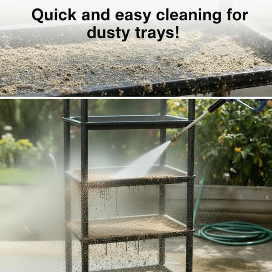 5-Tier Seed Starter Trays Plant Stand with LED Grow Light (Auto-Timer)