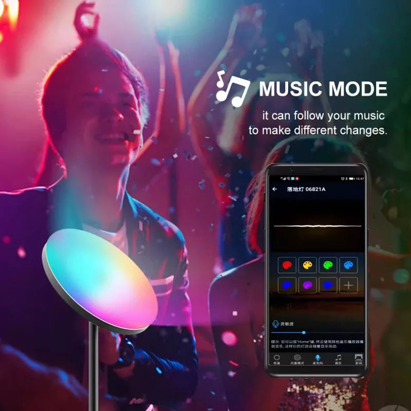Modern LED Corner Floor Lamp Smart WIFI Control Light RGB