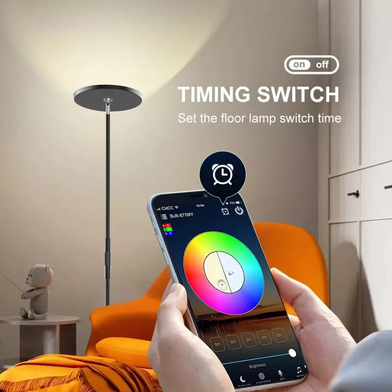 Modern LED Corner Floor Lamp Smart WIFI Control Light RGB