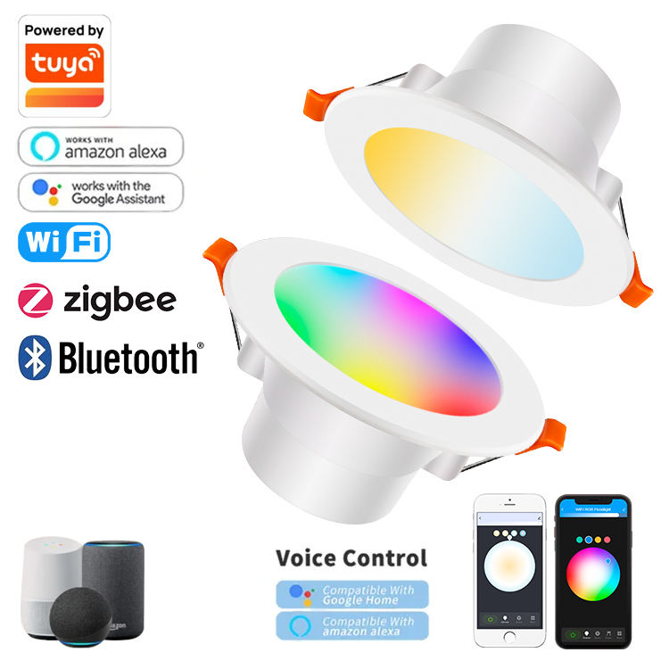 LED Embedded Downlight RGB Full Color Remote Control Bluetooth