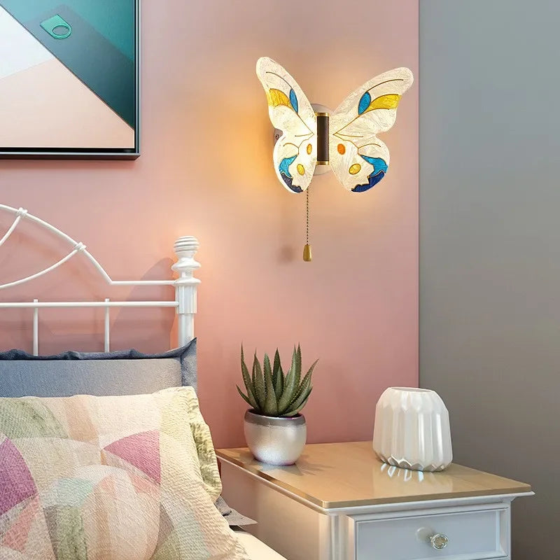 2024 Butterfly Wall Sconce Lamp Bedroom Bathroom Mirror Wall Lights