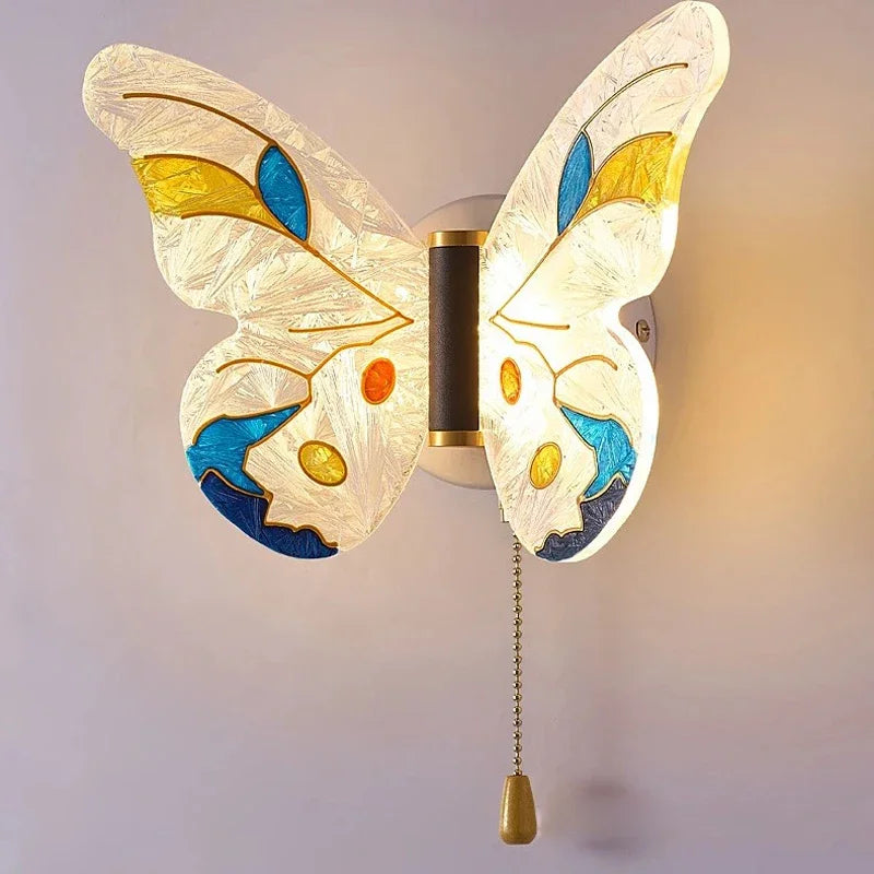 2024 Butterfly Wall Sconce Lamp Bedroom Bathroom Mirror Wall Lights