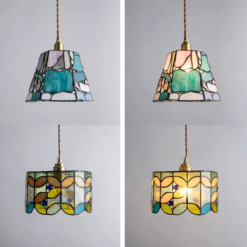 Vintage Tiffany Pendant Lights Stained Glass Pendant Lamp