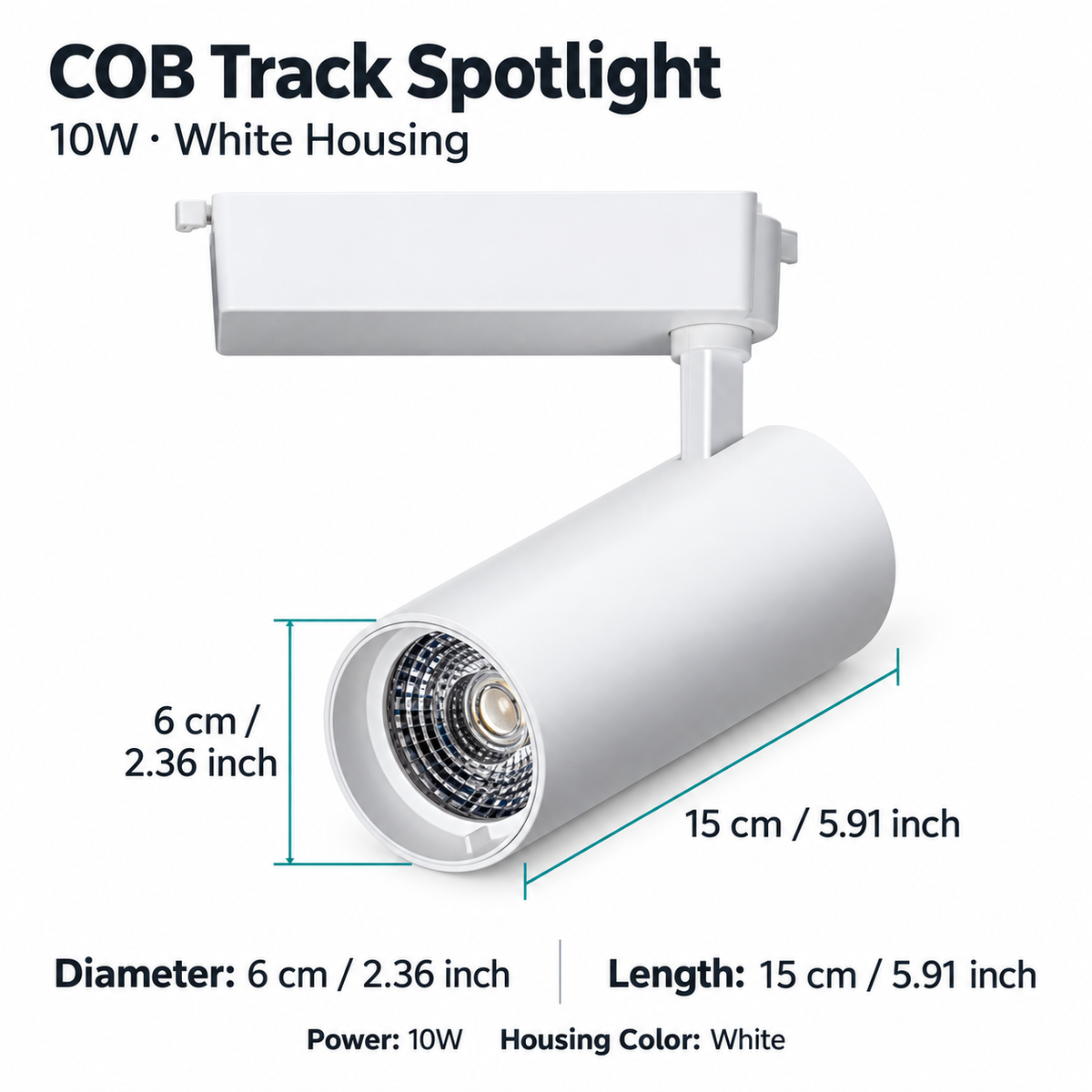 30W Full Spectrum COB LED Track Grow Light for Indoor Plants