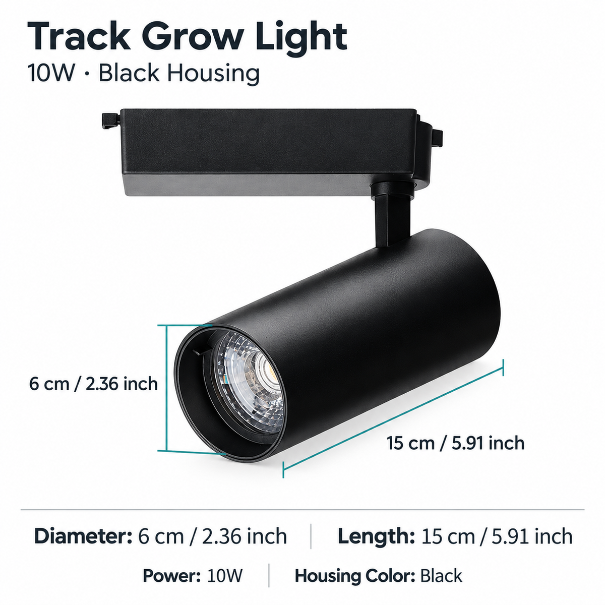 30W Full Spectrum COB LED Track Grow Light for Indoor Plants