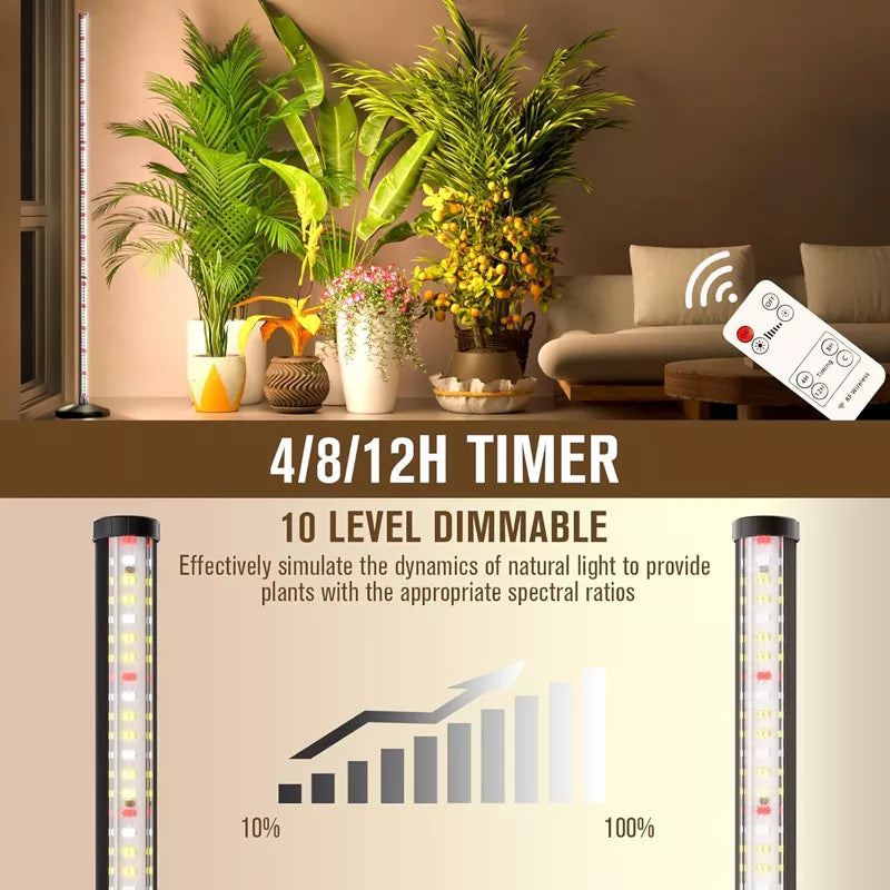 LED Grow Light for Indoor Plants with Timer and 10 Level Dimmable-A1