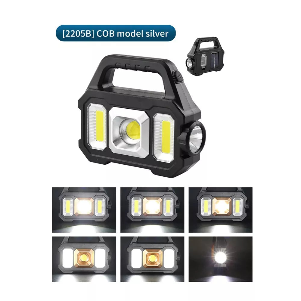 LED Lights for Outdoor Camping with Solar Charging Panel