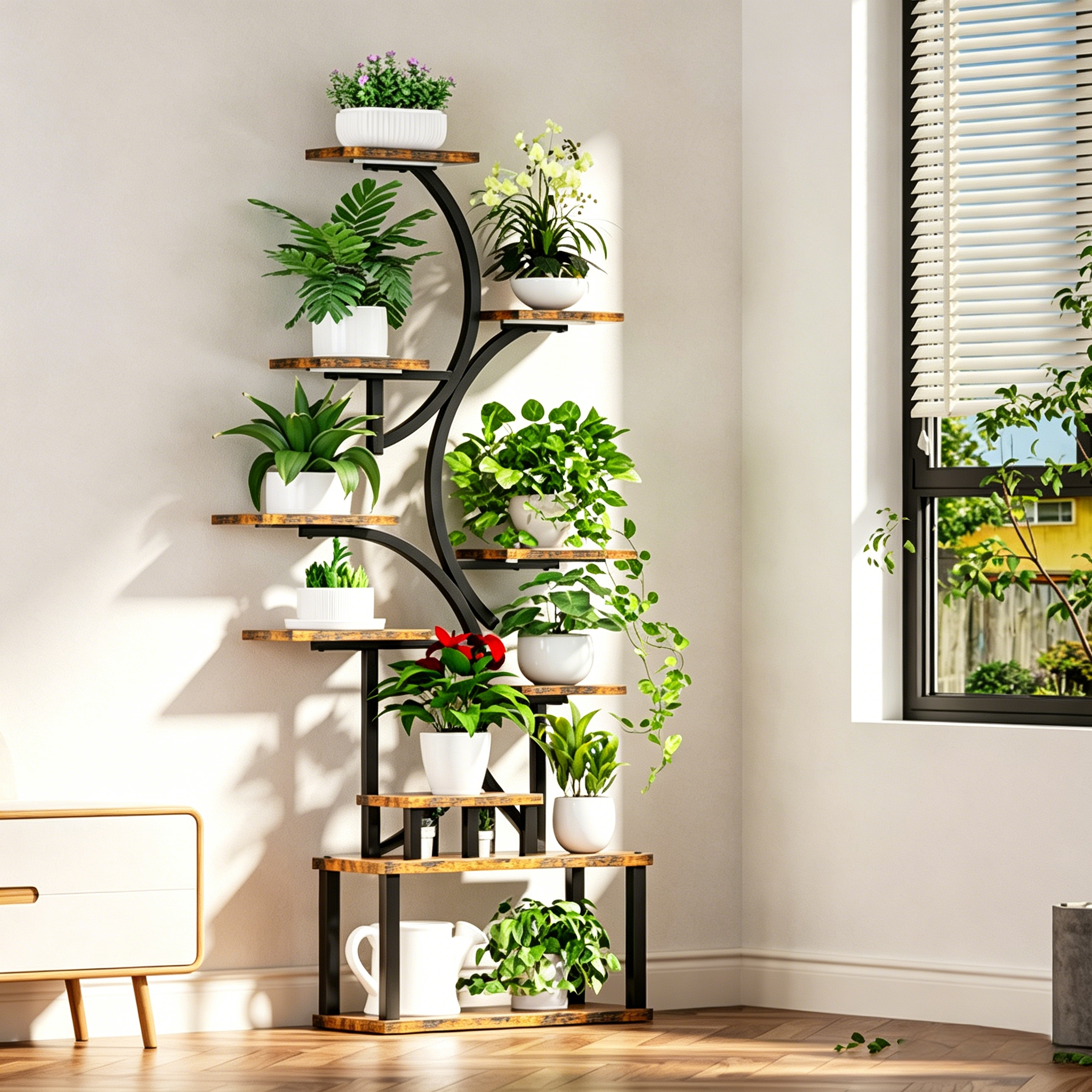 68.5" Tall 10-Tier Plant Stand with 5 Grow Lights