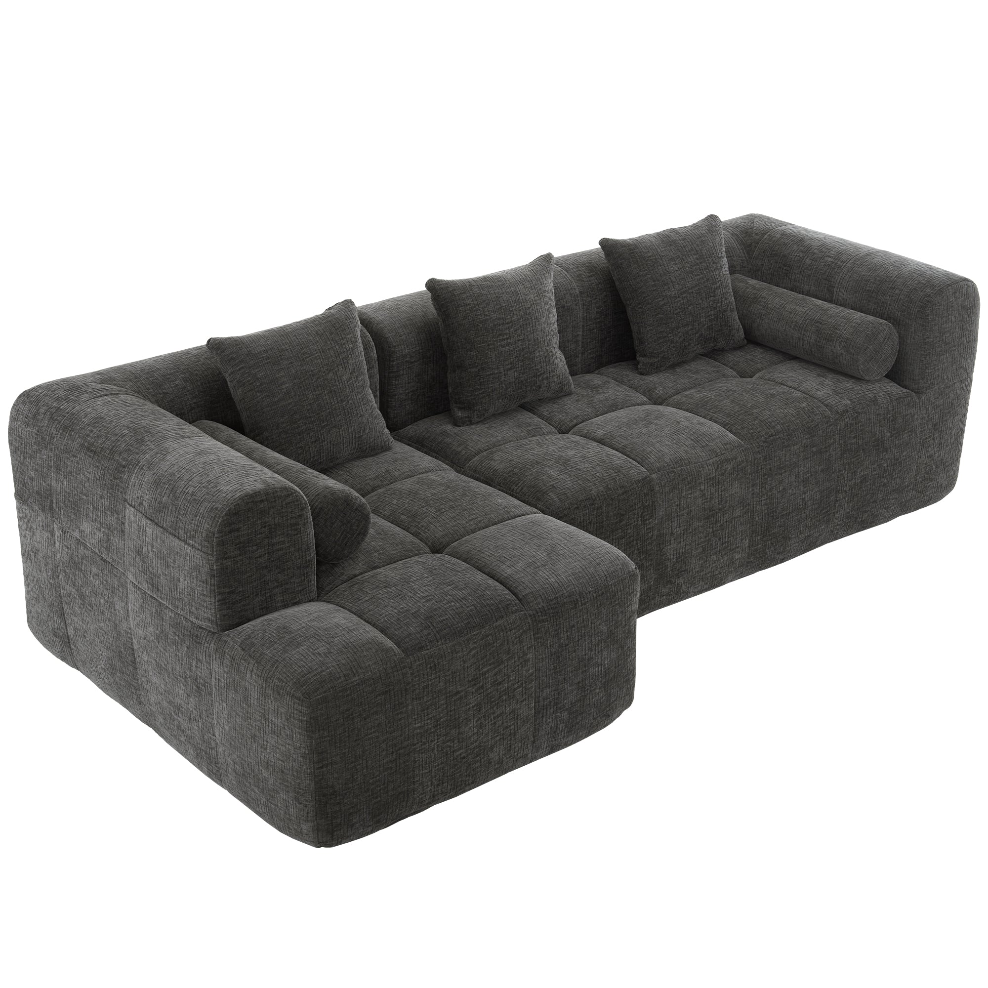 Compression Sofa Convertible Floor Sofa Bed with Fixed-Shape Frame