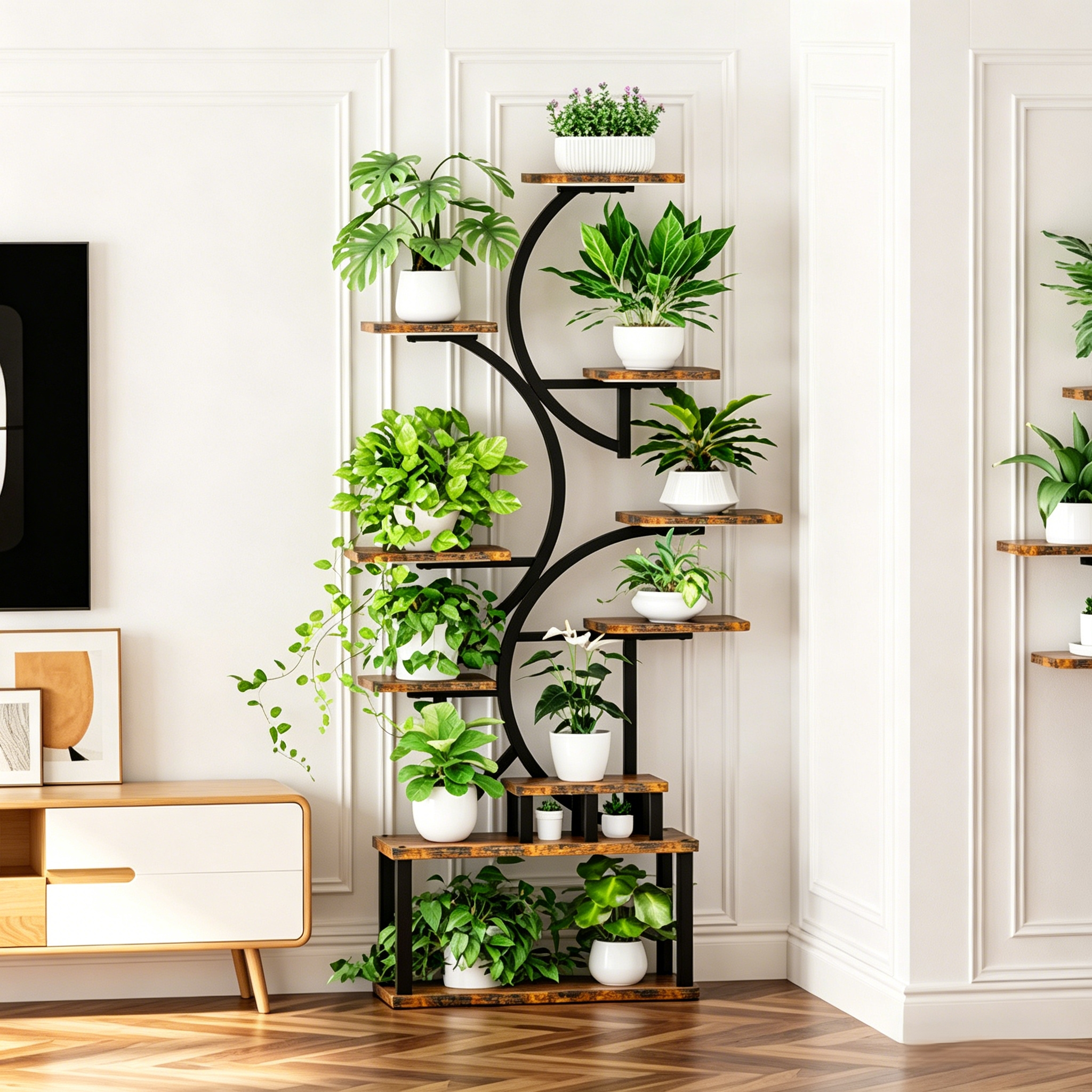 68.5" Tall 10-Tier Plant Stand with 5 Grow Lights
