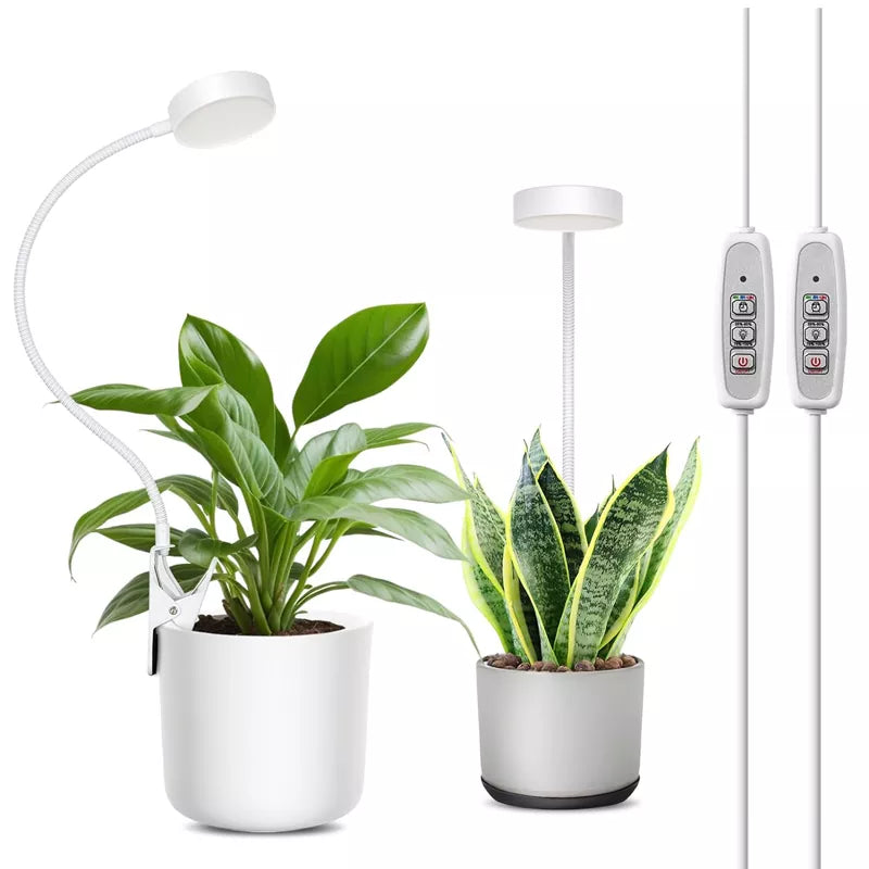 Full Spectrum Pot Clip LED Plant Growth Light 2 Pack