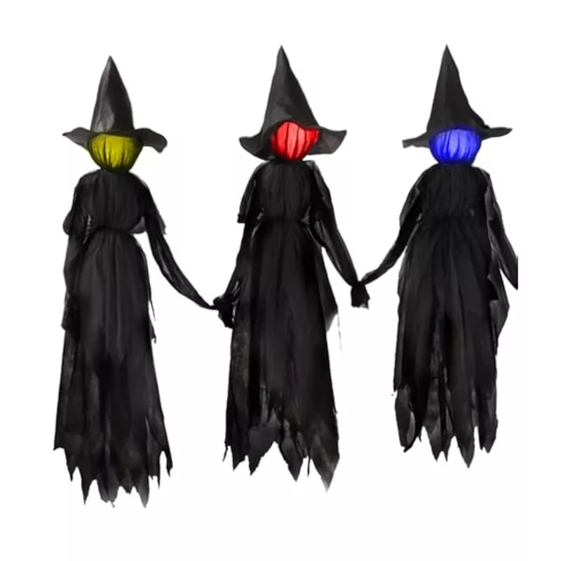 3 Pack Witches Halloween Yard Decorations Outdoor 6 FT Lighted