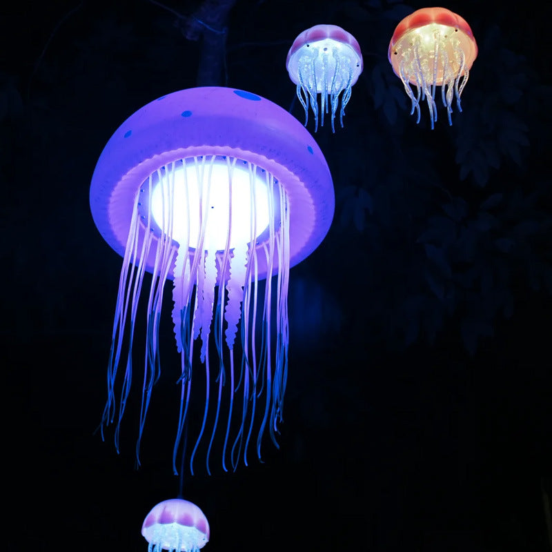 Outdoor Luminous Jellyfish Lights Park Hanging Tree Lights Dynamic Color
